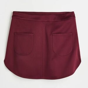 H&M Burgundy Mini Skirt